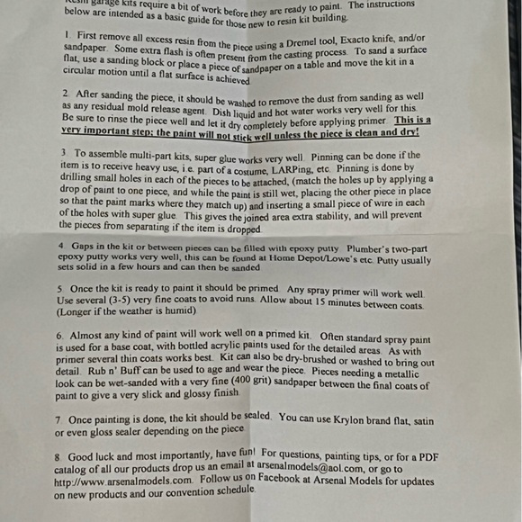 NWOT master chief m60 resin prop model pistol kit with instructions to paint! - Picture 3 of 6